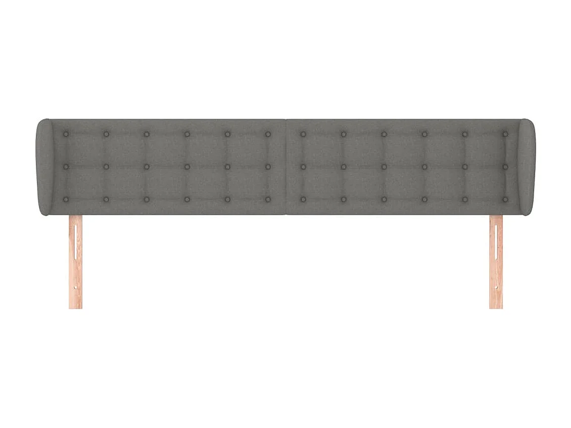 Tête de lit accessoire tissu grise 163 x 16 x 88 cm TDL0204984