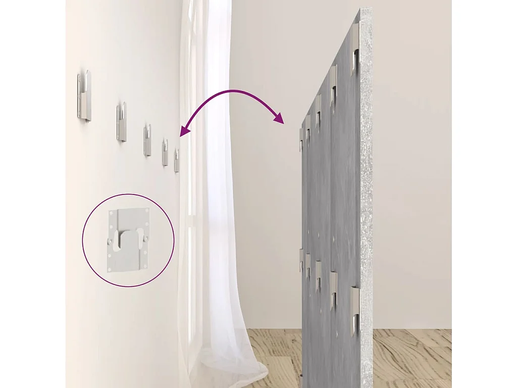 Tête de lit accessoire effet bois grise 160 x 1.5 x 80 cm TDL0203237