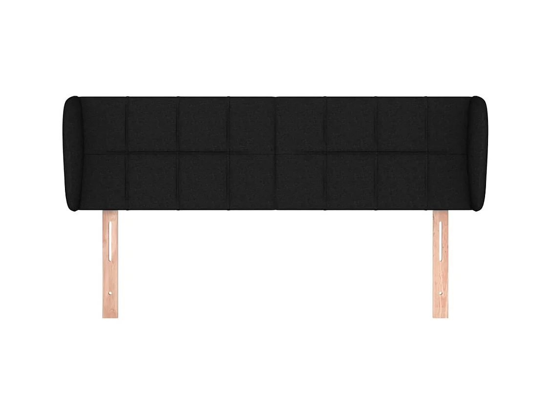 Tête de lit accessoire tissu noire 147 x 23 x 88 cm TDL0204550
