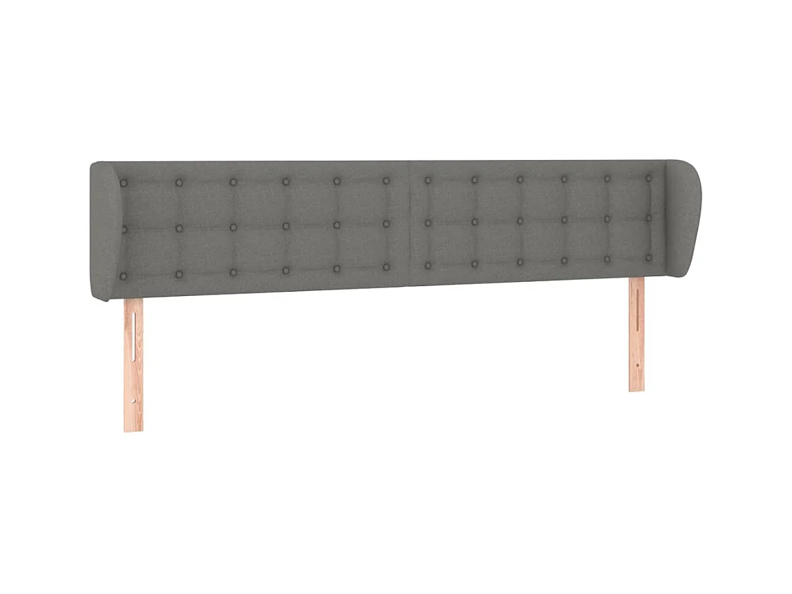 Tête de lit accessoire tissu grise 203 x 16 x 88 cm TDL0204940