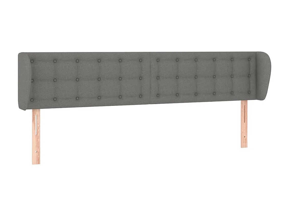Tête de lit accessoire tissu grise 203 x 16 x 88 cm TDL0204940