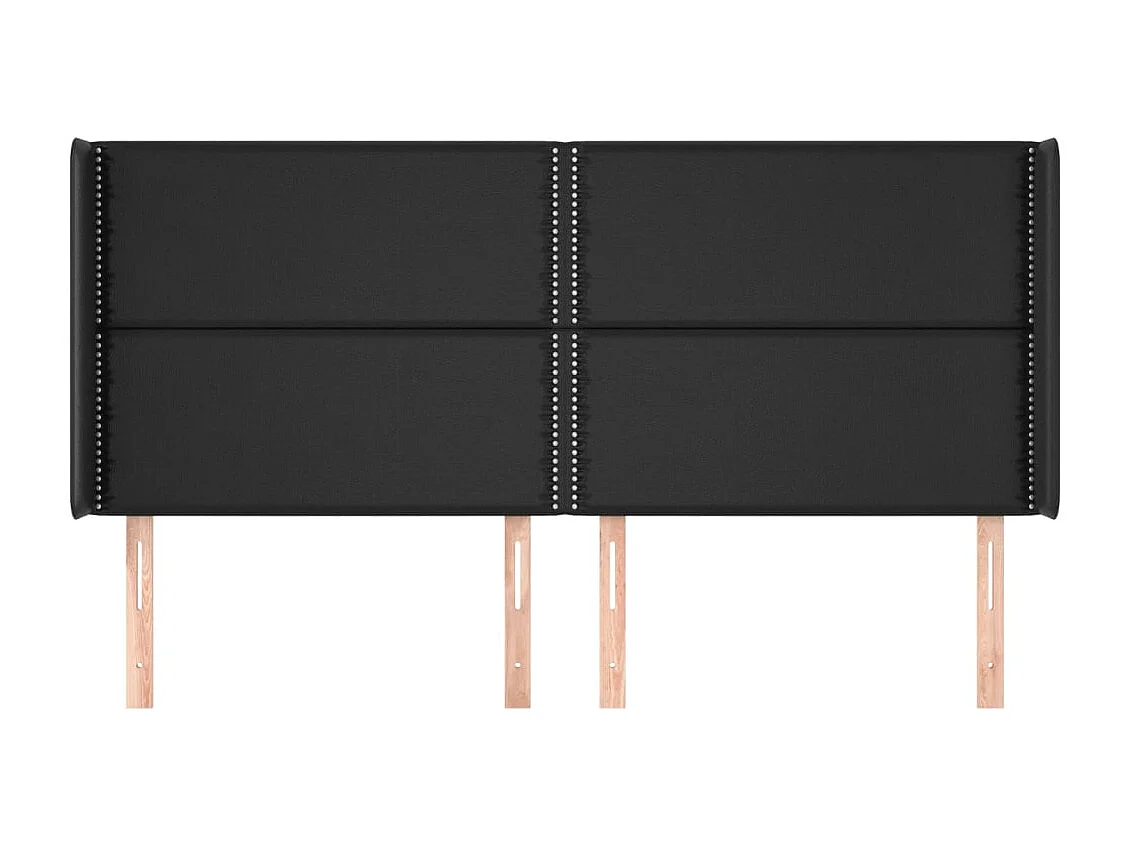 Tête de lit accessoire noire 203 x 16 x 128 cm TDL0204501