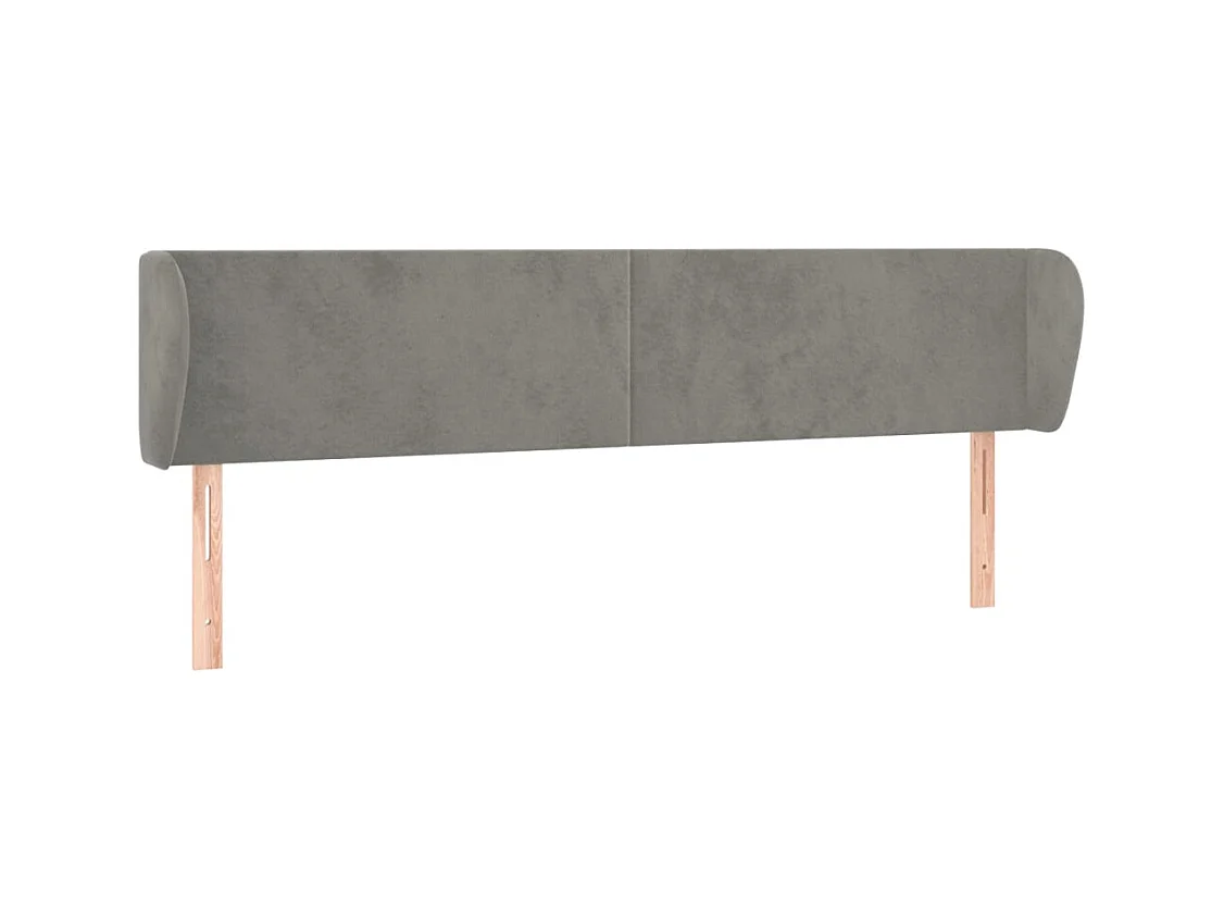 Tête de lit accessoire tissu grise 183 x 23 x 88 cm TDL0205198