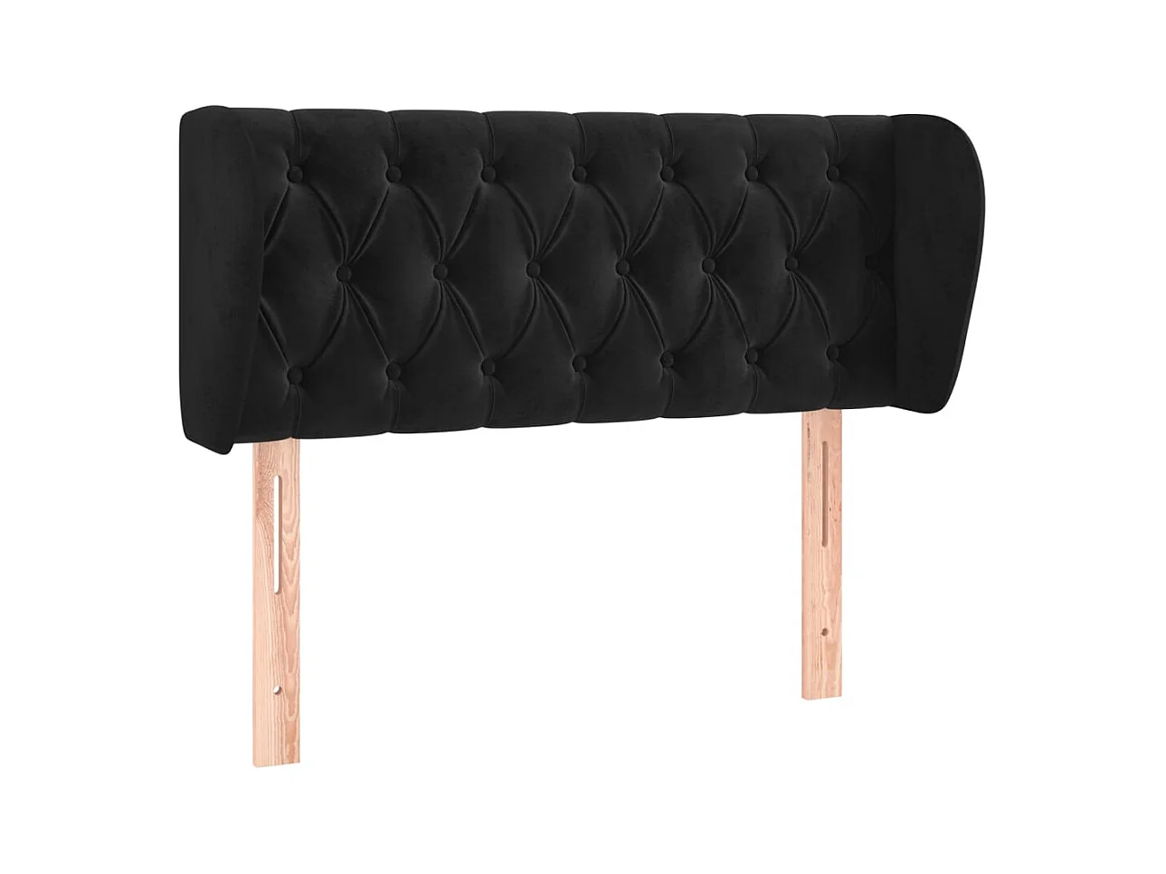 Tête de lit accessoire tissu noire 93 x 23 x 88 cm TDL0204376