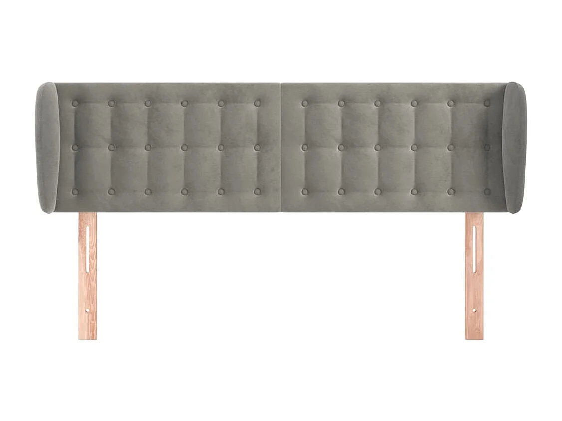 Tête de lit accessoire tissu grise 147 x 23 x 88 cm TDL0205237