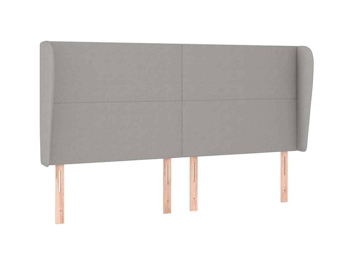 Tête de lit accessoire tissu grise 203 x 23 x 128 cm TDL0205170