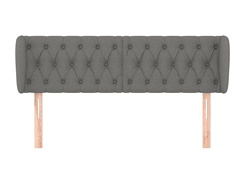 Tête de lit accessoire tissu grise 163 x 23 x 88 cm TDL0204973