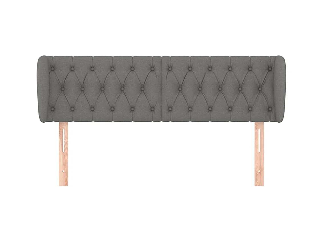 Tête de lit accessoire tissu grise 163 x 23 x 88 cm TDL0204973