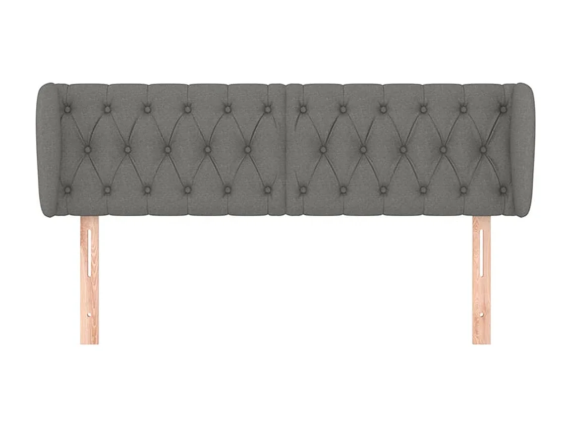 Tête de lit accessoire tissu grise 163 x 23 x 88 cm TDL0204973