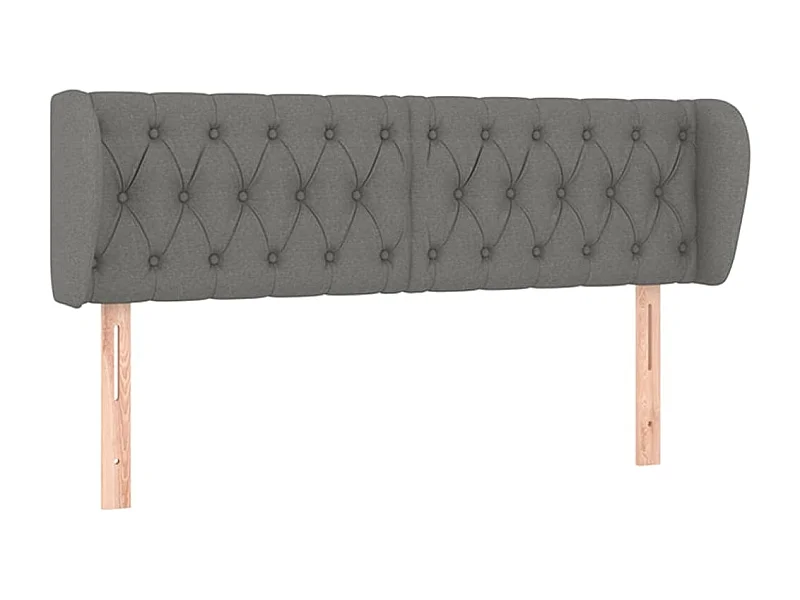 Tête de lit accessoire tissu grise 163 x 23 x 88 cm TDL0204973