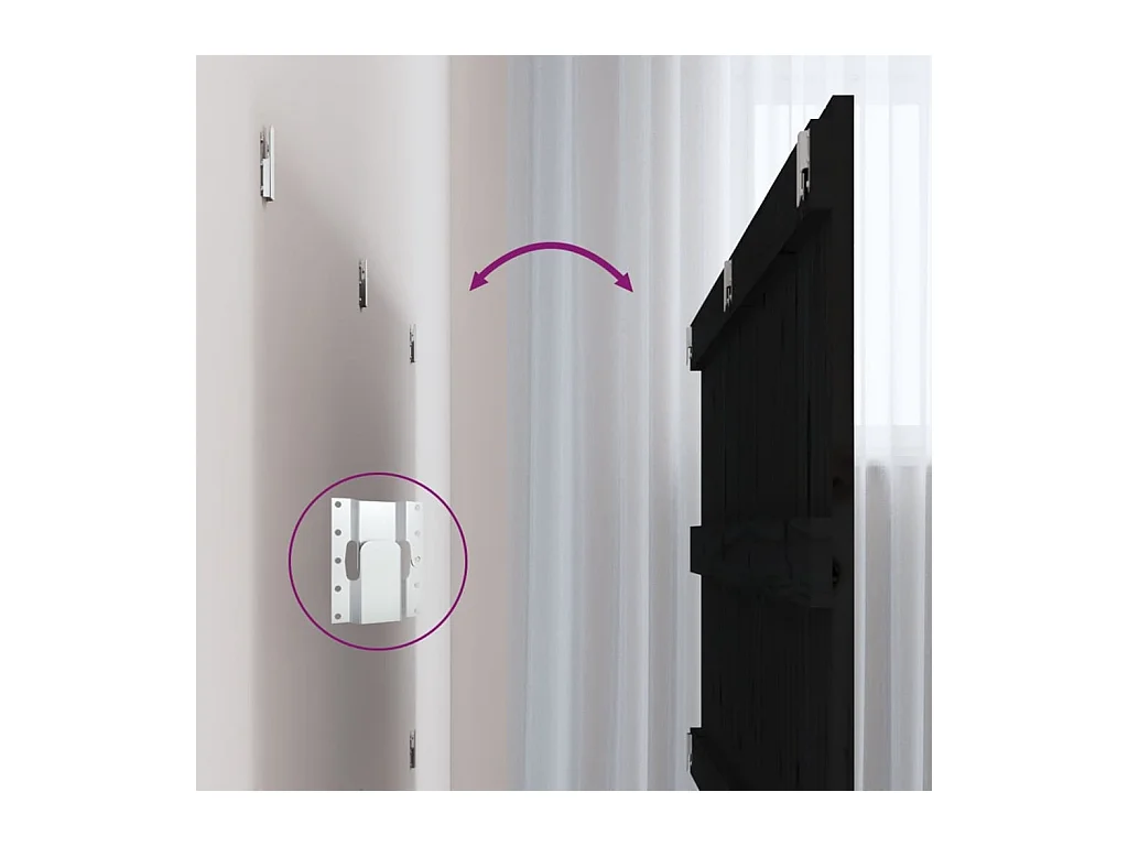 Tête de lit accessoire bois marron 127.5 x 3 x 60 cm TDL0202544