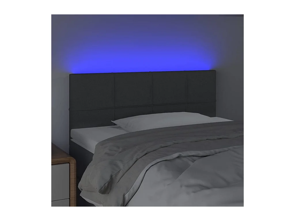 Tête de lit accessoire tissu grise 100 x 5 x 78 cm TDL0201199