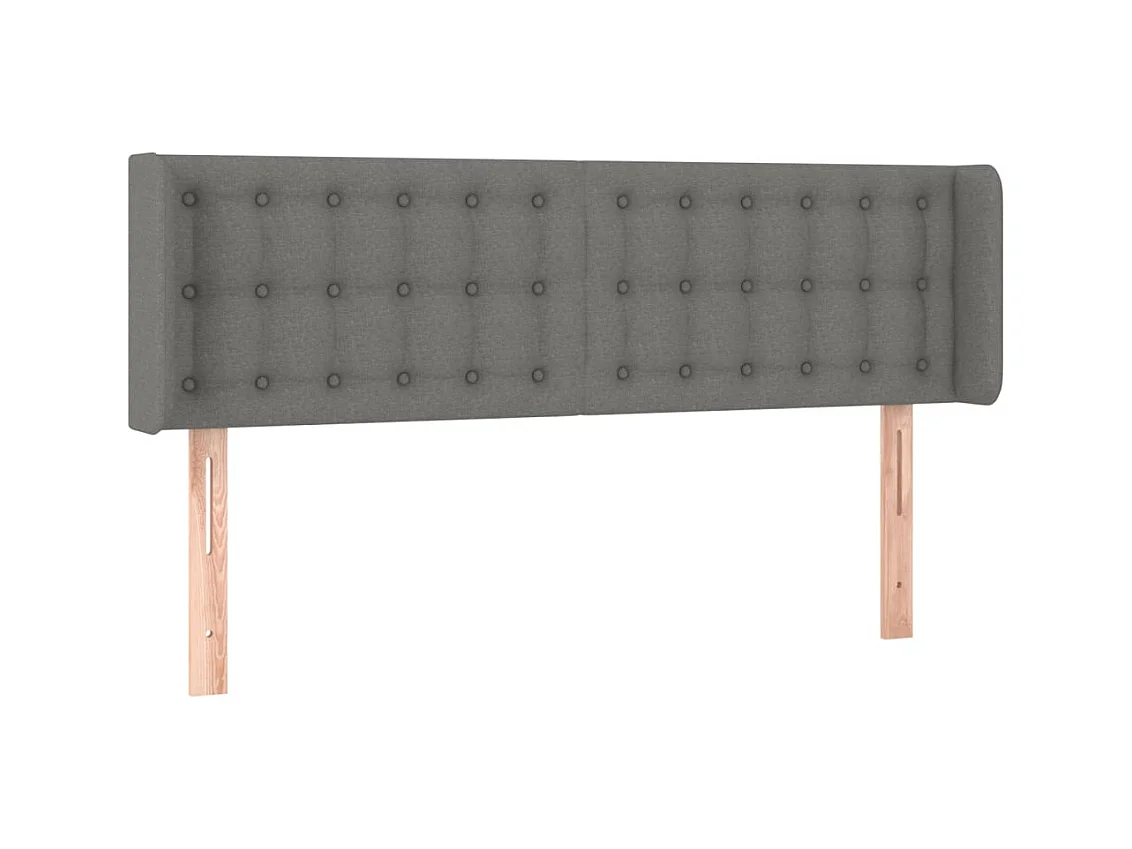 Tête de lit accessoire tissu grise 147 x 16 x 88 cm TDL0205015