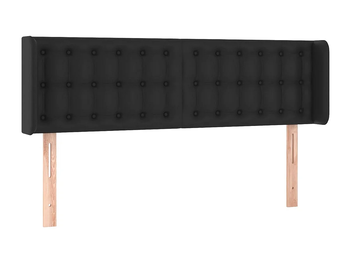 Tête de lit accessoire noire 147 x 16 x 78 cm TDL0200690
