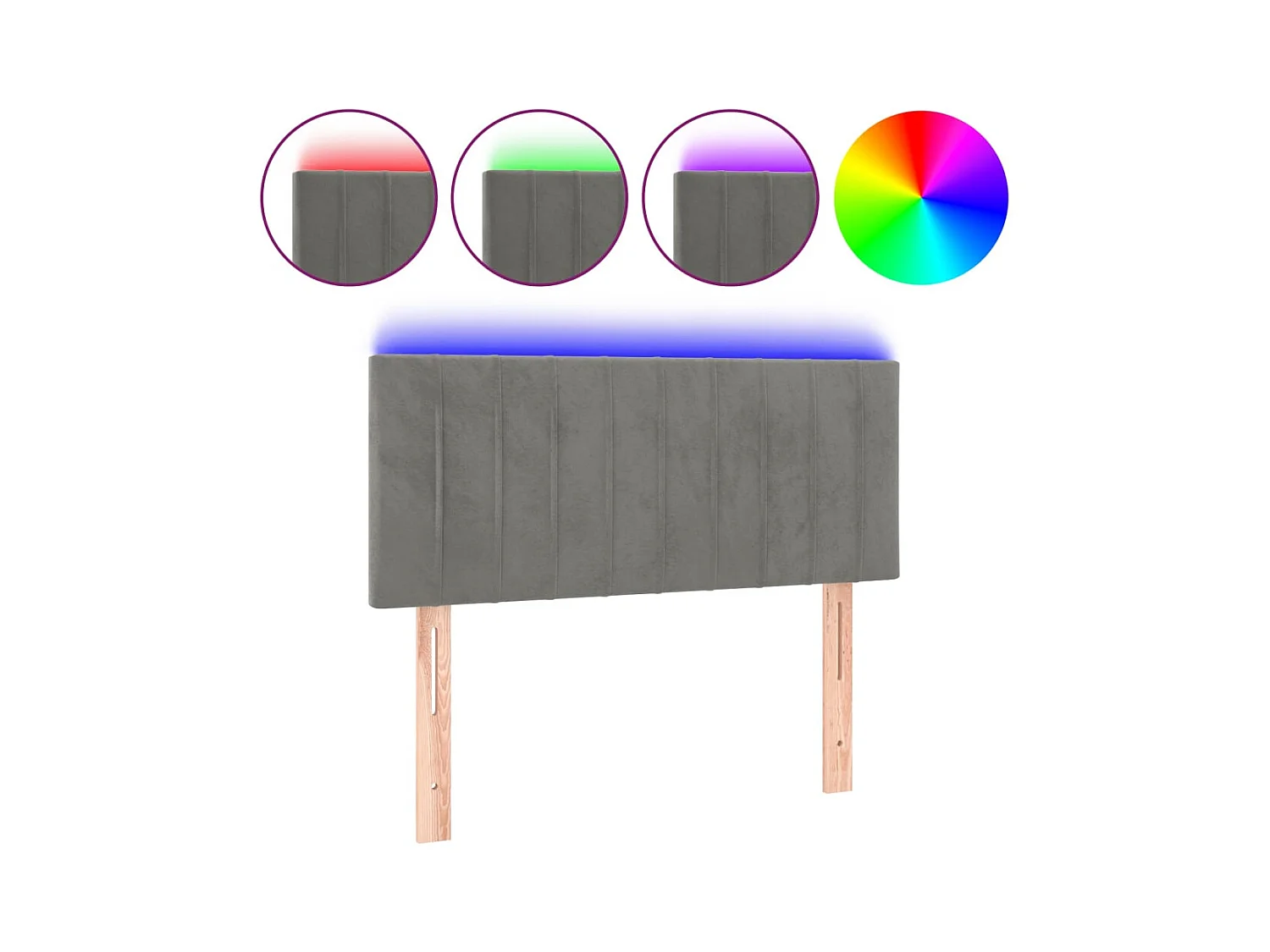 Tête de lit accessoire tissu grise 90 x 5 x 78 cm TDL0201235