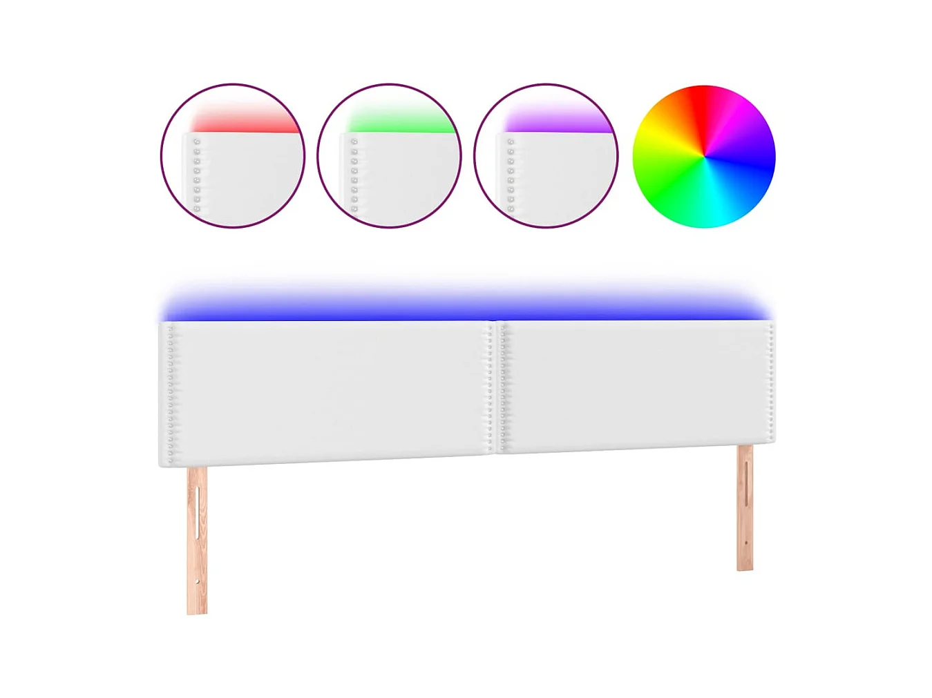 Tête de lit accessoire blanche 160 x 5 x 78 cm TDL0201942