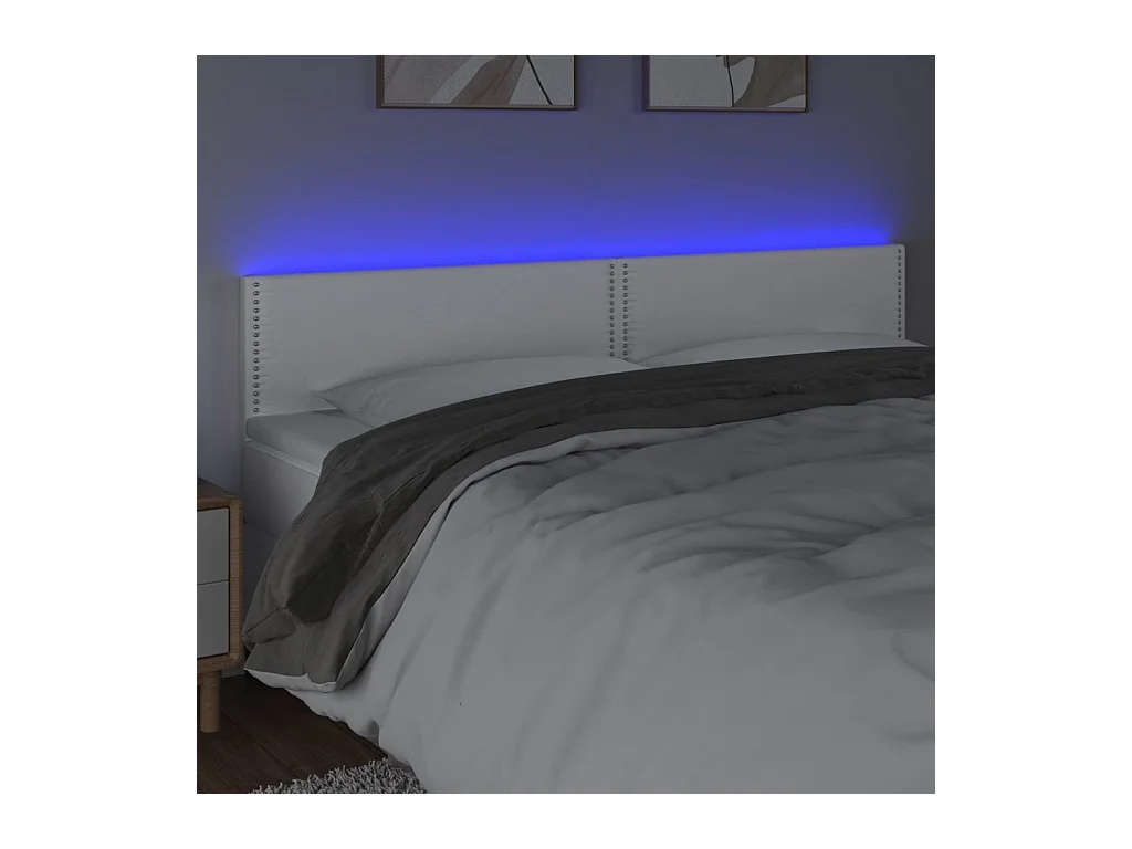 Tête de lit accessoire blanche 160 x 5 x 78 cm TDL0201942