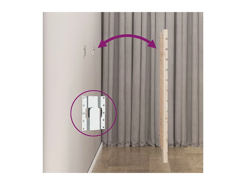 Tête de lit accessoire bois marron 146 x 3 x 91.5 cm TDL0202774