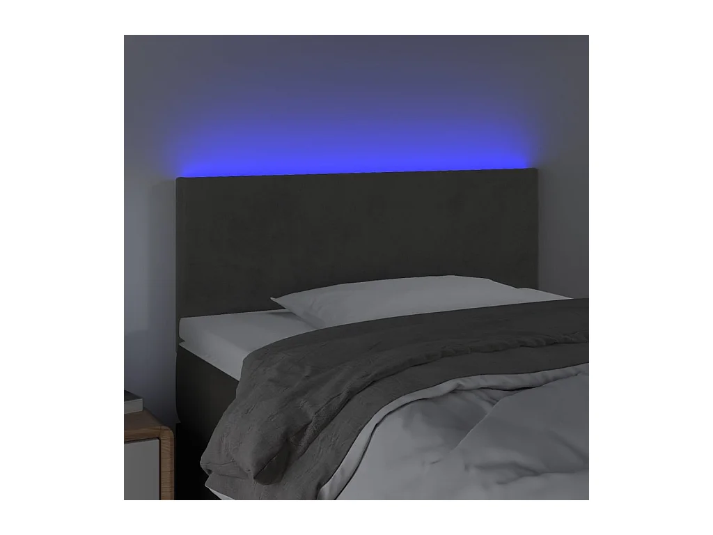 Tête de lit accessoire tissu grise 90 x 5 x 78 cm TDL0200994