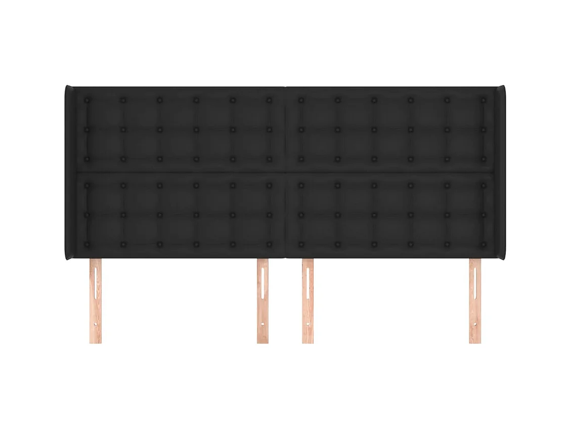 Tête de lit accessoire noire 203 x 16 x 128 cm TDL0204502