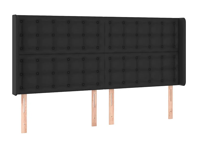 Tête de lit accessoire noire 203 x 16 x 128 cm TDL0204502