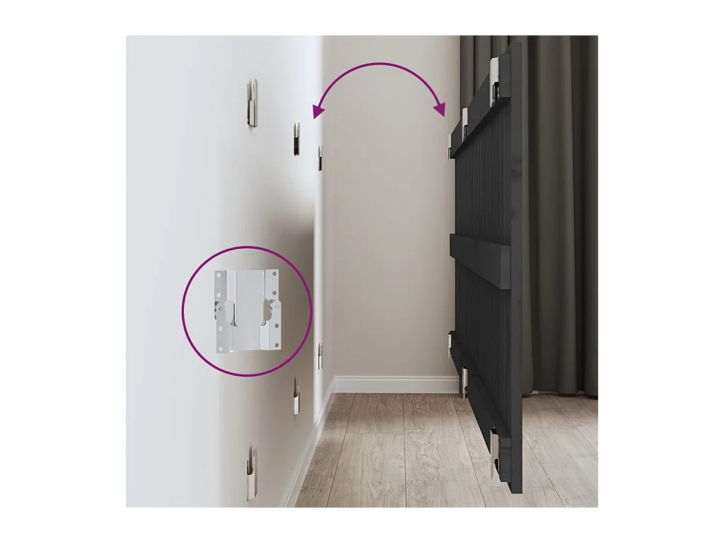 Tête de lit accessoire bois marron 147 x 3 x 60 cm TDL0202652