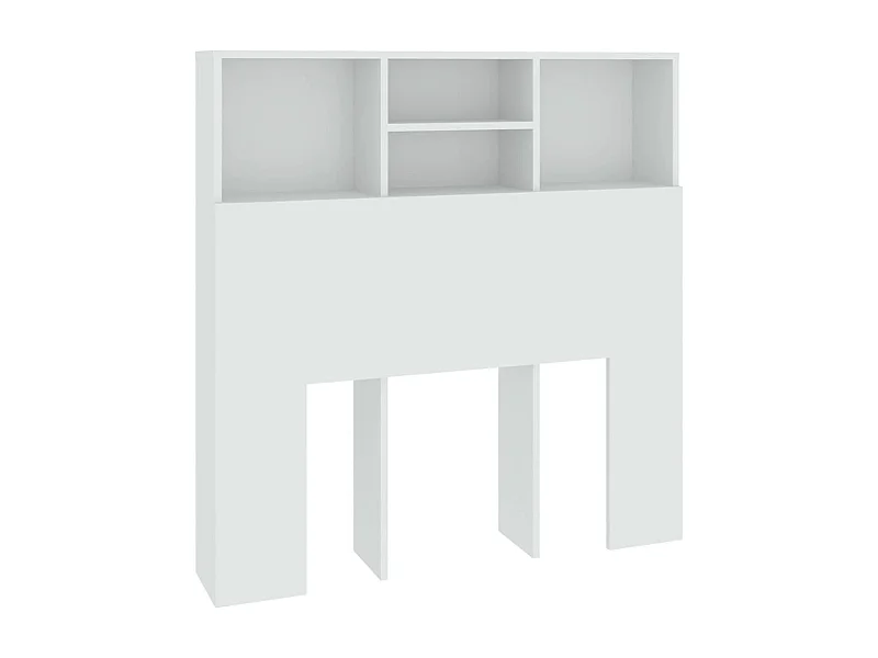 Tête de lit avec effet bois blanche 100 x 19 x 103.5 cm TDL0200111