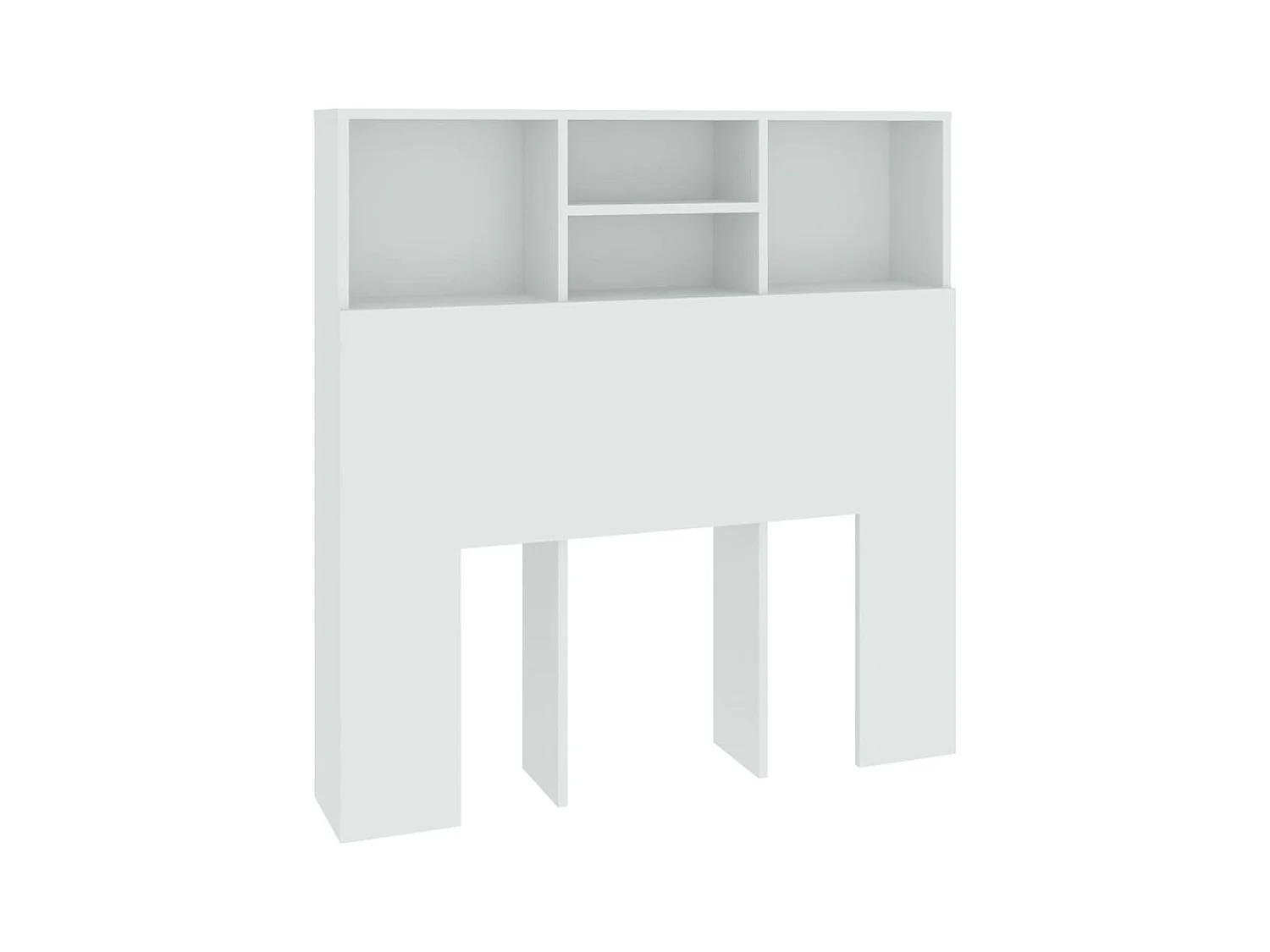 Tête de lit avec effet bois blanche 100 x 19 x 103.5 cm TDL0200111