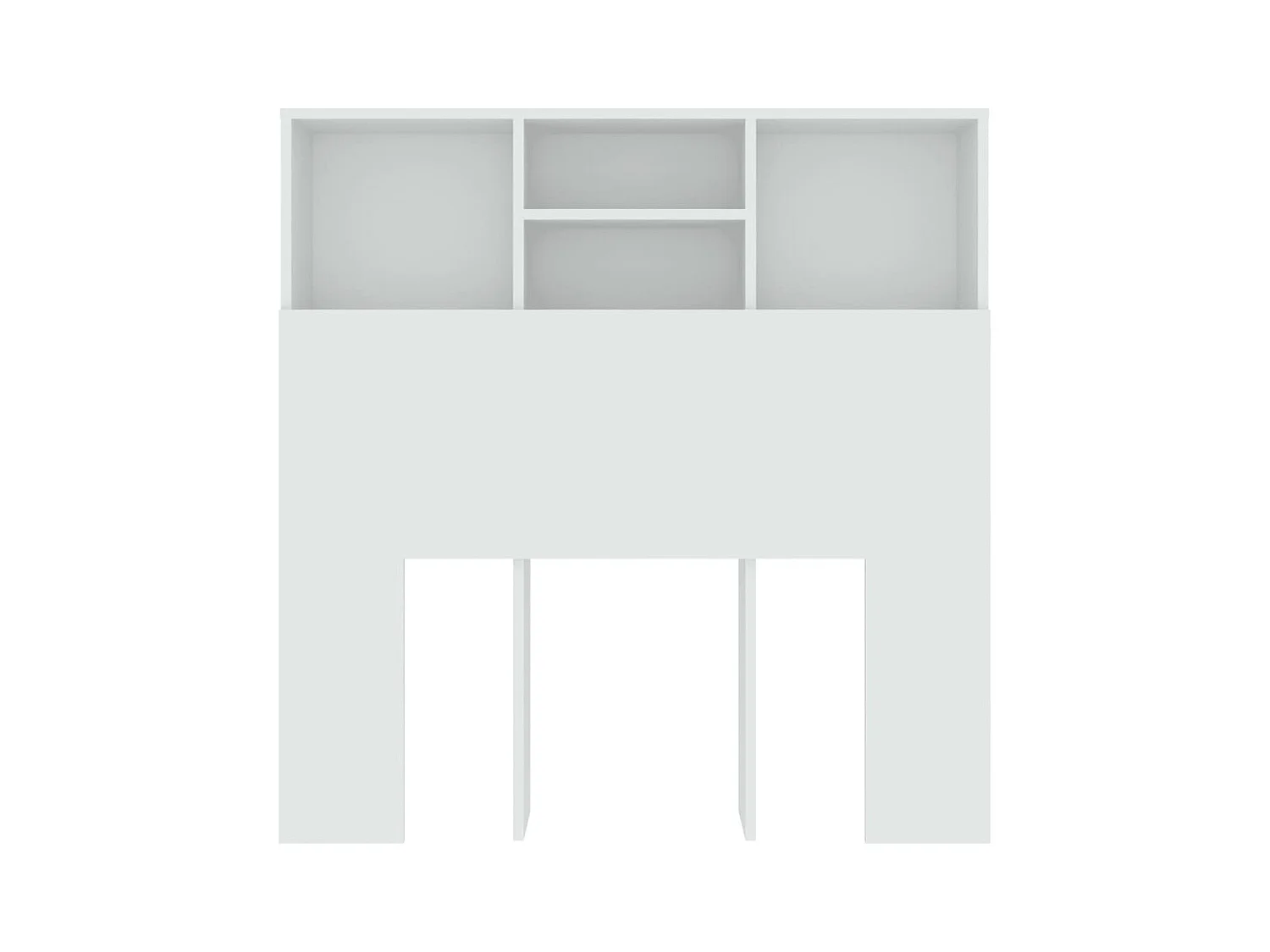 Tête de lit avec effet bois blanche 100 x 19 x 103.5 cm TDL0200111