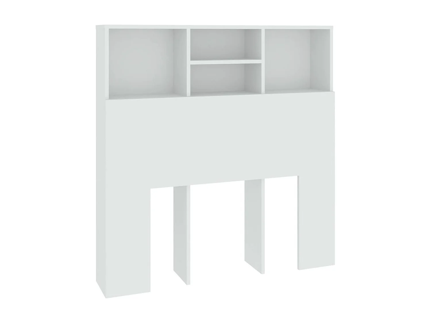 Tête de lit avec effet bois blanche 100 x 19 x 103.5 cm TDL0200111
