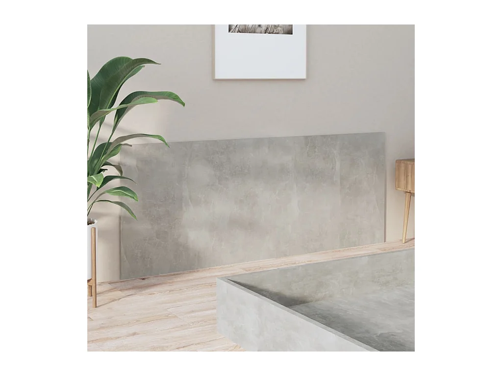 Tête de lit accessoire effet bois grise 200 x 1.5 x 80 cm TDL0203236