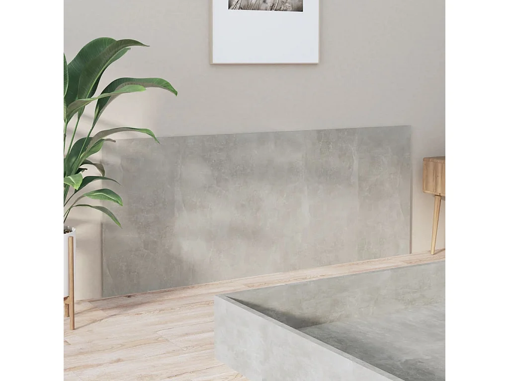 Tête de lit accessoire effet bois grise 200 x 1.5 x 80 cm TDL0203236