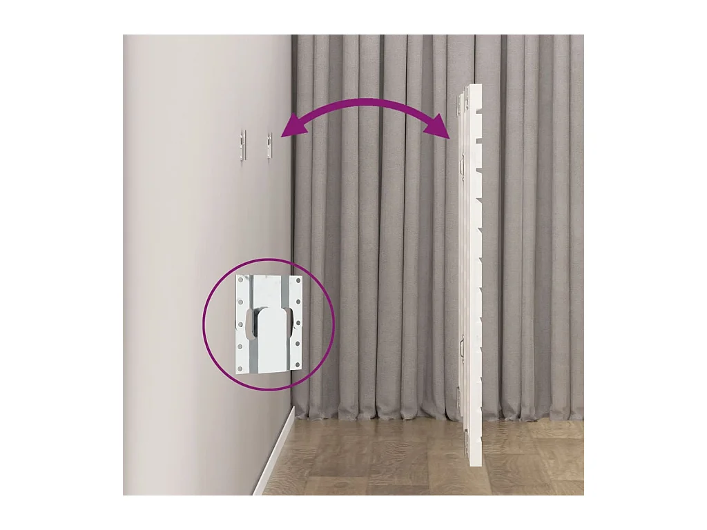 Tête de lit accessoire bois blanche 126 x 3 x 91.5 cm TDL0202732