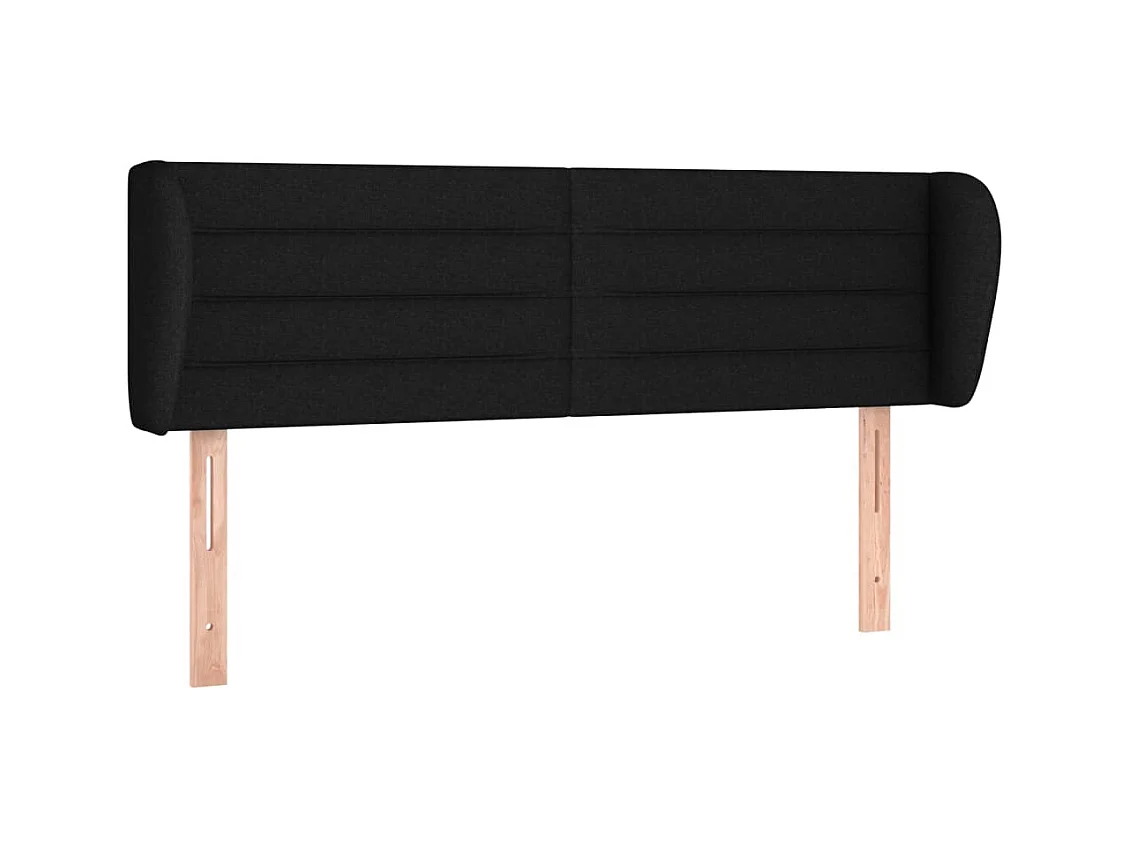 Tête de lit accessoire tissu noire 147 x 23 x 88 cm TDL0204553
