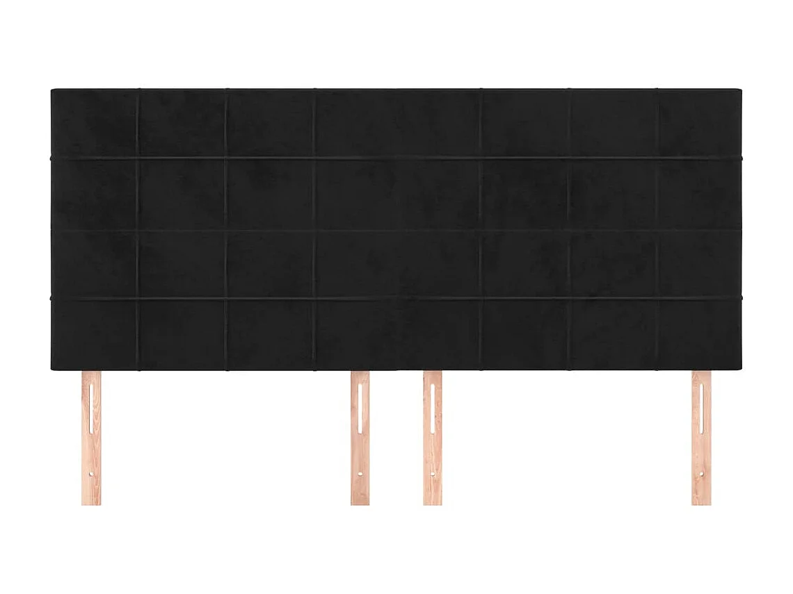 Tête de lit accessoire tissu noire 200 x 5 x 128 cm TDL0205975