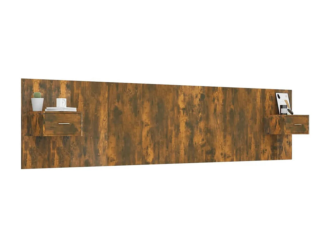 Tête de lit accessoire effet bois marron 240 x 1.5 x 80 cm TDL0205844