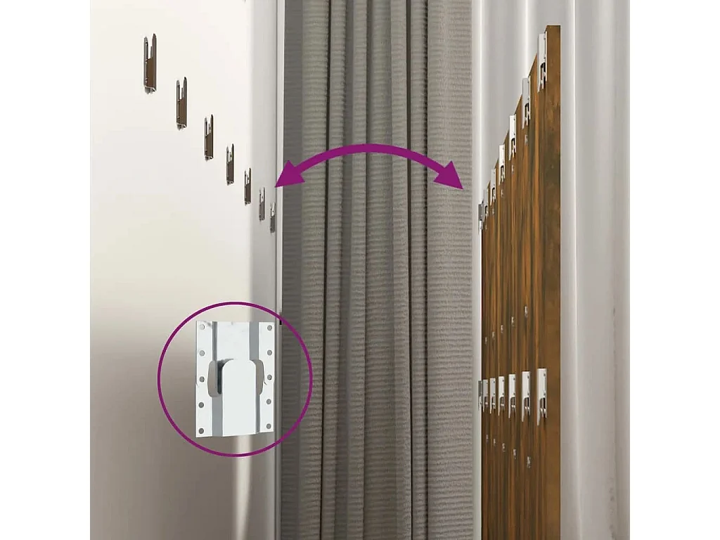 Tête de lit accessoire effet bois marron 240 x 1.5 x 80 cm TDL0205844