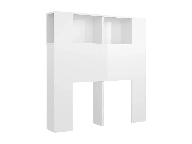 Tête de lit avec effet bois blanche 100 x 18.5 x 104.5 cm TDL0200098