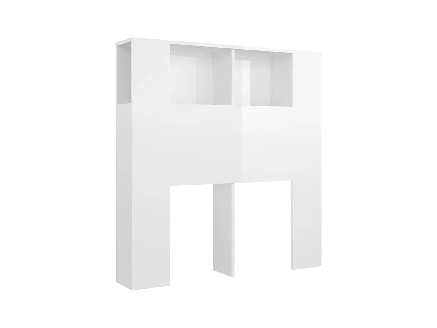 Tête de lit avec effet bois blanche 100 x 18.5 x 104.5 cm TDL0200098