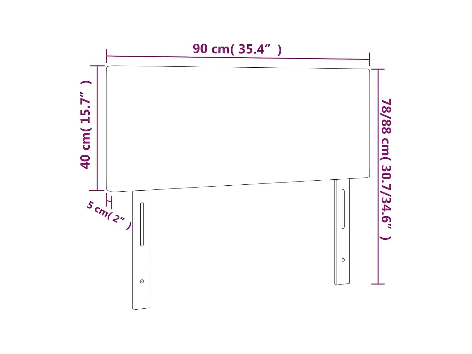 Tête de lit accessoire tissu grise 90 x 5 x 88 cm TDL0203199