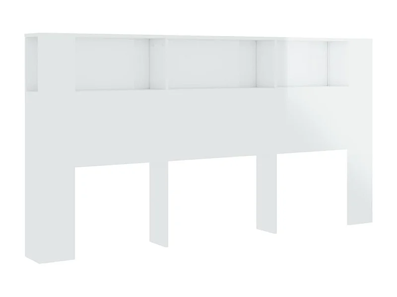 Tête de lit avec effet bois blanche 200 x 18.5 x 104.5 cm TDL0200088