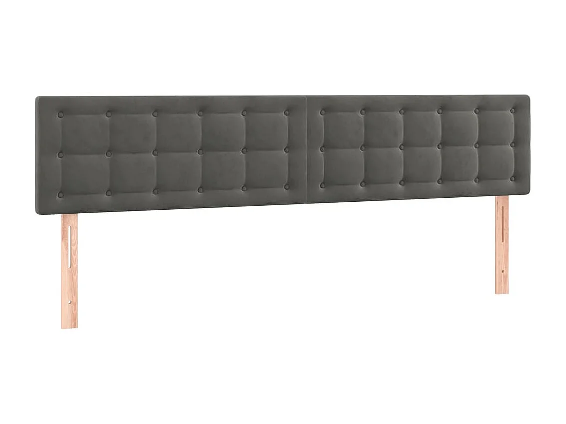 Tête de lit accessoire tissu grise 200 x 5 x 88 cm TDL0206375