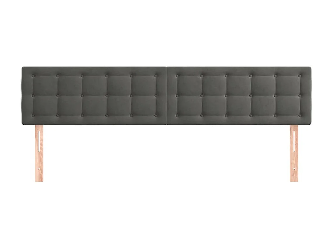 Tête de lit accessoire tissu grise 200 x 5 x 88 cm TDL0206375