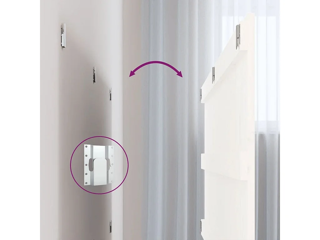 Tête de lit accessoire bois blanche 127.5 x 3 x 60 cm TDL0202730