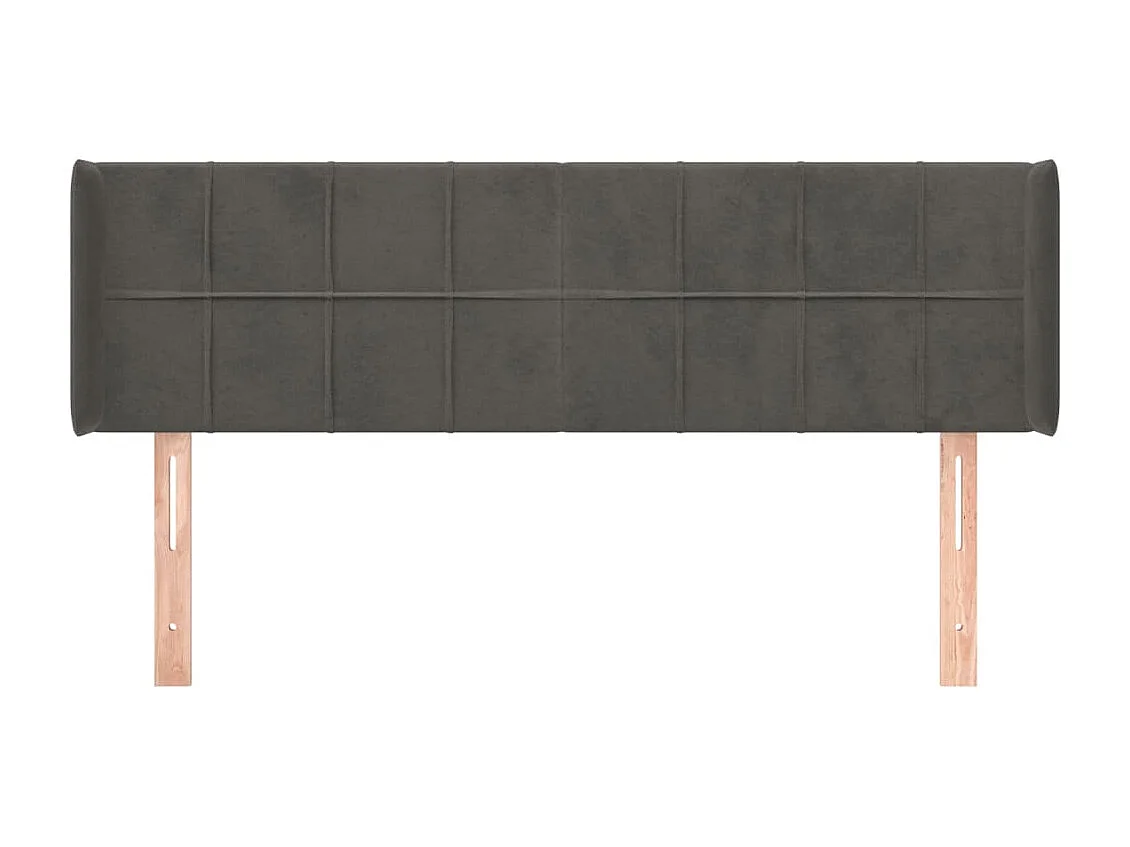 Tête de lit accessoire tissu grise 147 x 16 x 88 cm TDL0205007