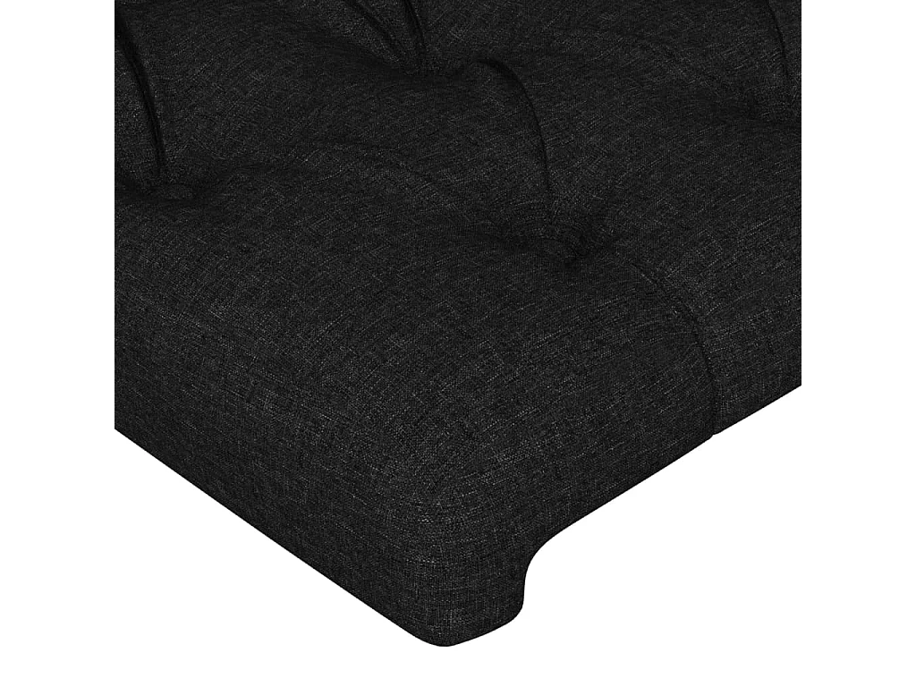 Tête de lit accessoire tissu noire 93 x 16 x 128 cm TDL0204413