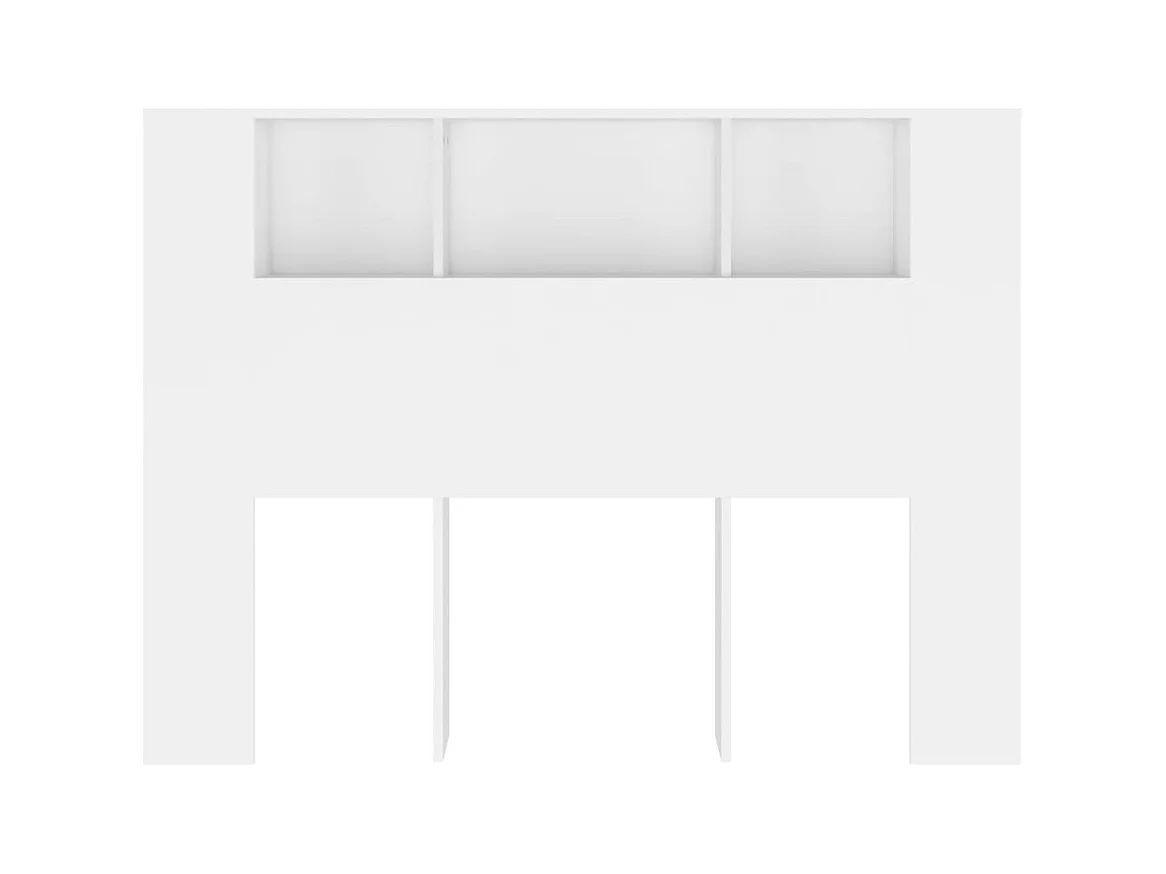 Tête de lit avec effet bois blanche 140 x 18.5 x 104.5 cm TDL0200108