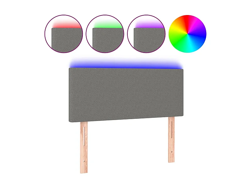 Tête de lit accessoire tissu grise 90 x 5 x 78 cm TDL0200999