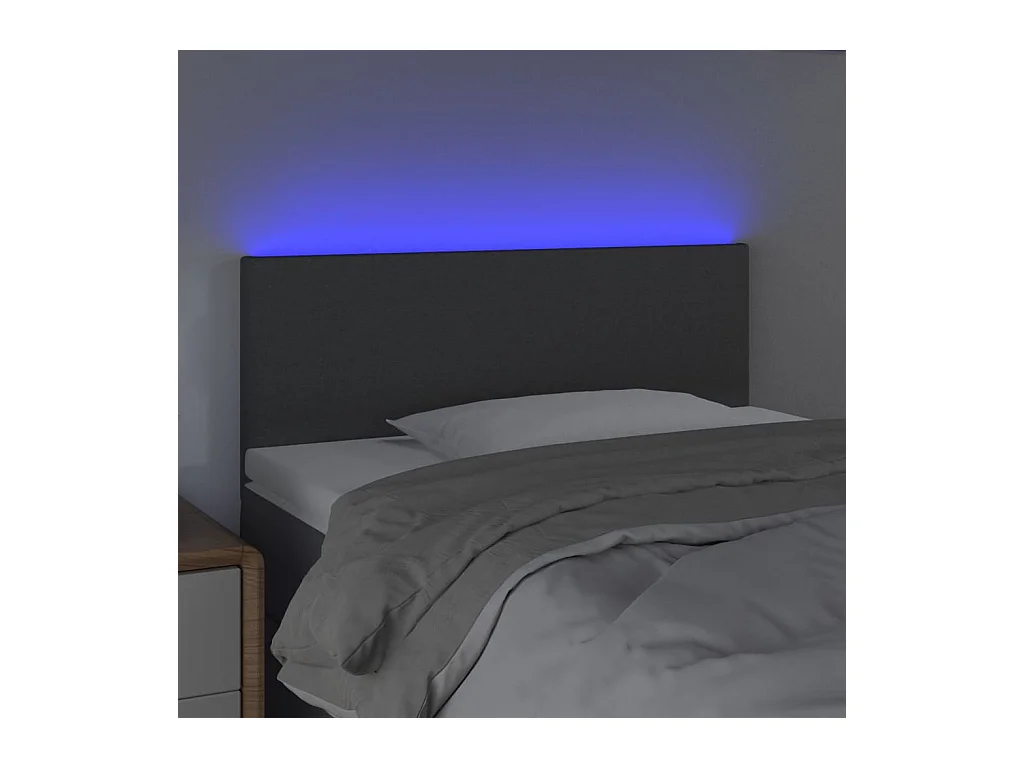 Tête de lit accessoire tissu grise 90 x 5 x 78 cm TDL0200999