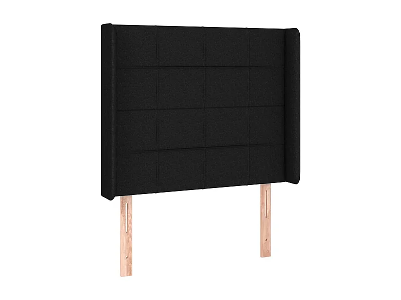 Tête de lit accessoire tissu noire 83 x 16 x 128 cm TDL0204461